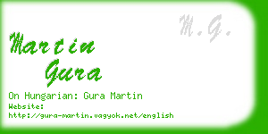 martin gura business card